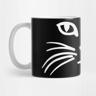 Cat Face Fangs Halloween   For Cat Kitten Kitty Lovers Mug